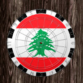 Libanon-dartboard en Libanese vlag/spelraad Dartbord