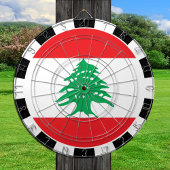 Libanon-dartboard en Libanese vlag/spelraad Dartbord