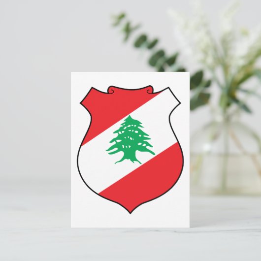 libanon - embleem briefkaart (Staand voorkant)
