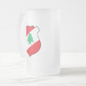 libanon - embleem matglas bierpul (Voorkant links)