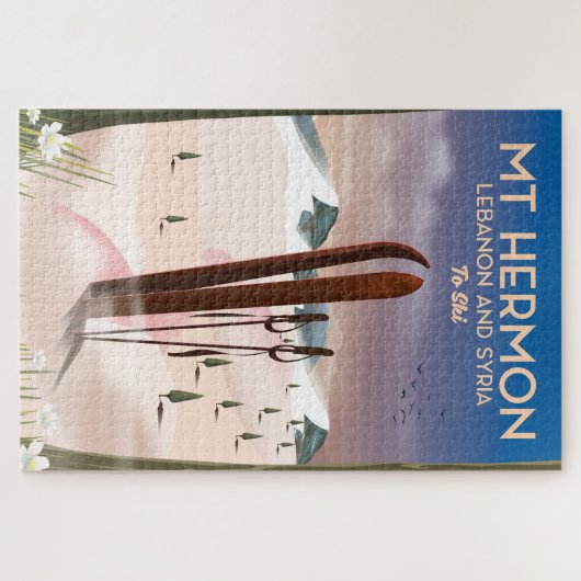 Libanon en Syria Mt Hermon Ski Legpuzzel (Horizontaal)