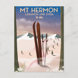 Libanon en Syrië Mt Hermon Ski Briefkaart