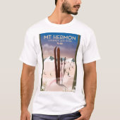 Libanon en Syrië Mt Hermon Ski T-shirt (Voorkant)