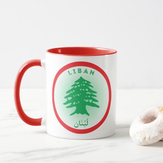 Libanon Erfgoed Embleem Mok (Met donut)