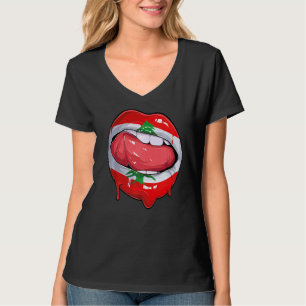 Libanon Flag Mouth Voetbal Libanees T-shirt