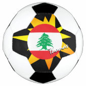 Libanon - Football en Libanese vlag / BANG Voetbal (Voorkant)