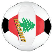 Libanon - Football en Libanese vlag / Sport Voetbal (Gedraaid)