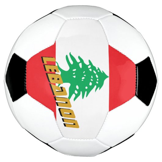 Libanon - Football en Libanese vlag / Sport Voetbal (Gedraaid)