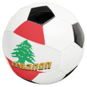 Libanon - Football en Libanese vlag / Sport Voetbal (Drie kwart)