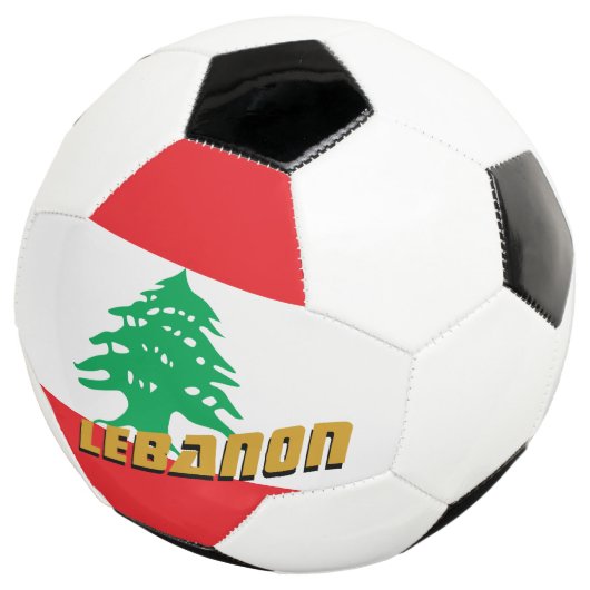 Libanon - Football en Libanese vlag / Sport Voetbal (Drie kwart)