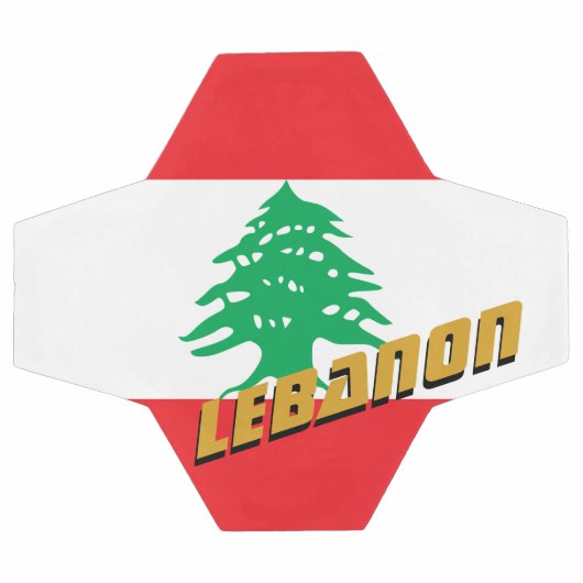 Libanon - Football en Libanese vlag / Sport Voetbal (Enkel)