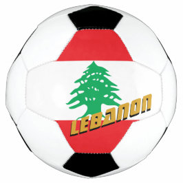 Libanon - Football en Libanese vlag / Sport Voetbal