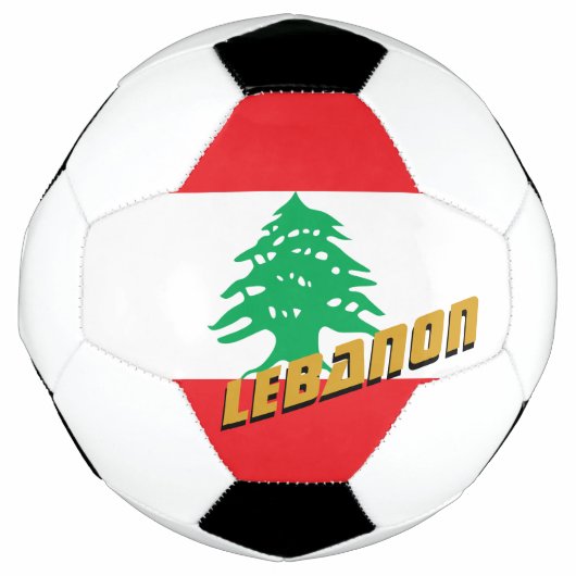 Libanon - Football en Libanese vlag / Sport Voetbal (Voorkant)
