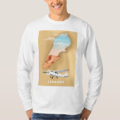 Libanon geïllustreerde kaart reisposter t-shirt (Voorkant)