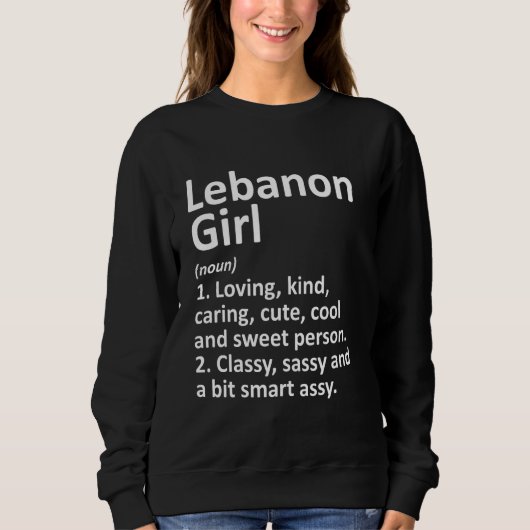 Libanon Girl Ky Kentucky Funny City Home Roots Trui (Voorkant)