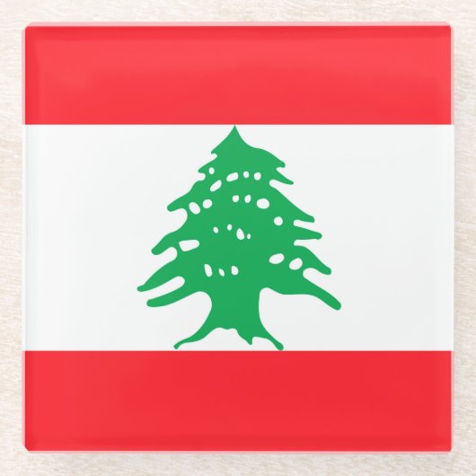 Libanon Glazen Onderzetter (Voorkant)