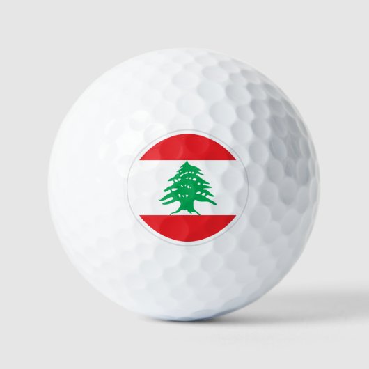 Libanon Golf Balls, Libanese vlag Golfers/Patriot Golfballen (Voorkant)