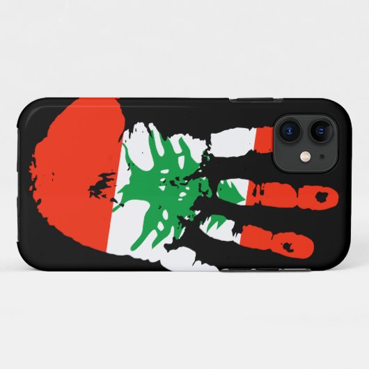 Libanon Handprint iPhone 5 Hoesje (Achterkant (horizontaal))