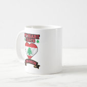 Libanon Hart Vlag Liefde Trots Steun Vrijheid Koffiemok (Voorkant links)