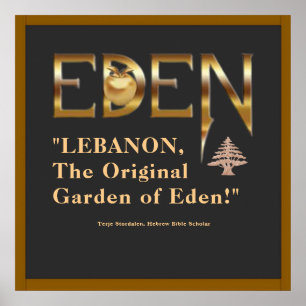"Libanon, het oorspronkelijke tuin van Eden" T-shi Poster