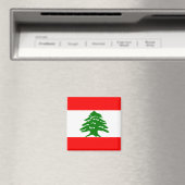 Libanon Hoogwaardige vlag Magneet (Insitu (Vaatwasser))