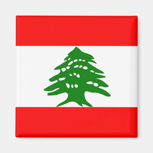 Libanon Hoogwaardige vlag Magneet (Voorkant)