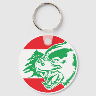 Libanon Hyena Libanese nationale dierenvlag Sleutelhanger