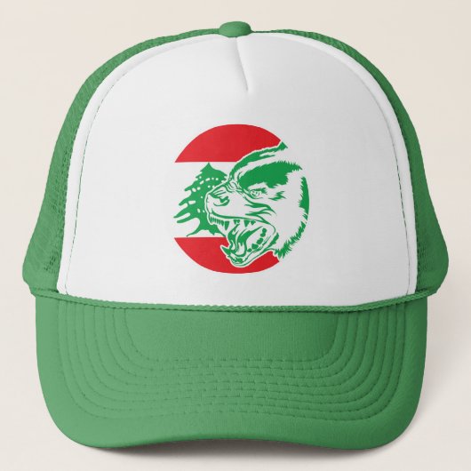 Libanon Hyena Libanese nationale dierenvlag Trucker Pet (Voorkant)