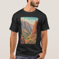 Libanon Illustratie Reis Kunst Vintage