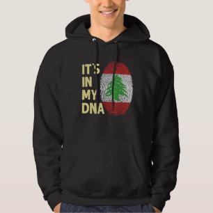 Libanon in mijn DNA Libanese vlag team Libanon Hoodie