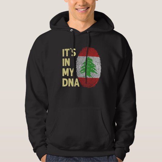 Libanon in mijn DNA Libanese vlag team Libanon Hoodie (Voorkant)