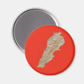 Libanon Kaart Magneet (Voorkant / Achterkant)