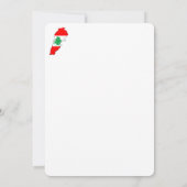 Libanon kaart met vlag (Achterkant)