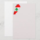 Libanon kaart met vlag (Voorkant / Achterkant)