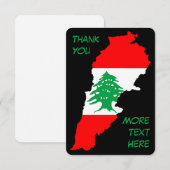 Libanon kaart met vlag (Voorkant / Achterkant)