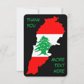 Libanon kaart met vlag (Voorkant)