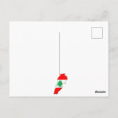 Libanon kaart met vlag (Achterkant)