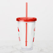 Libanon kaart met vlag acryl drinkbeker (Rechts)