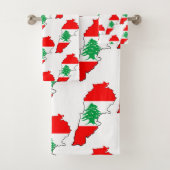 Libanon kaart met vlag bad handdoek (Insitu)