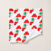 Libanon kaart met vlag bad handdoek (Wasdoekje)