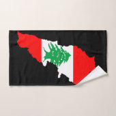 Libanon kaart met vlag bad handdoek (Handdoek)