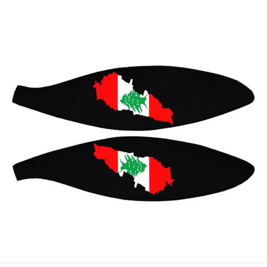 Libanon kaart met vlag basketbal (Panelen)