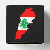 Libanon kaart met vlag bedankdoosjes (Bovenkant)