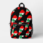 Libanon kaart met vlag bedrukte rugzak (Voorkant)