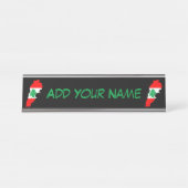 Libanon kaart met vlag bureau naambordje (Voorkant)