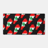 Libanon kaart met vlag bureaumat (Voorkant)