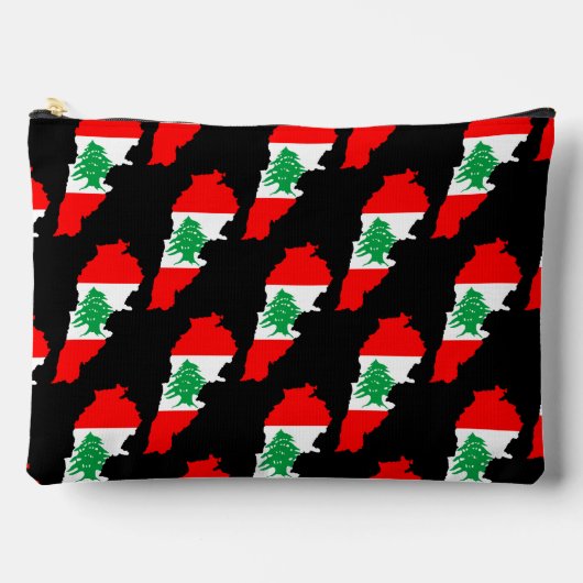 Libanon kaart met vlag etui (Voorkant)