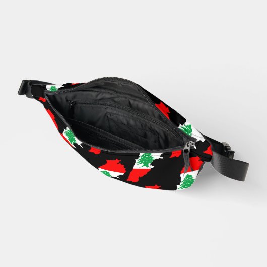 Libanon kaart met vlag heuptasje (Open)