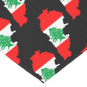 Libanon kaart met vlag korte tafelloper (Hoek)