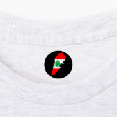 Libanon kaart met vlag labels (Aangebracht)
